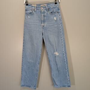 Levi's Ribcage Straight Ankle Jeans Denim Classic Retro Casual - Size 26